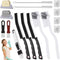 JIURUN Hard Bristle Crevice Cleaning Brush Set, Multifunctional Grout Cleaner for Home, Kitchen, Bathroom, Window