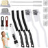 JIURUN Hard Bristle Crevice Cleaning Brush Set, Multifunctional Grout Cleaner for Home, Kitchen, Bathroom, Window