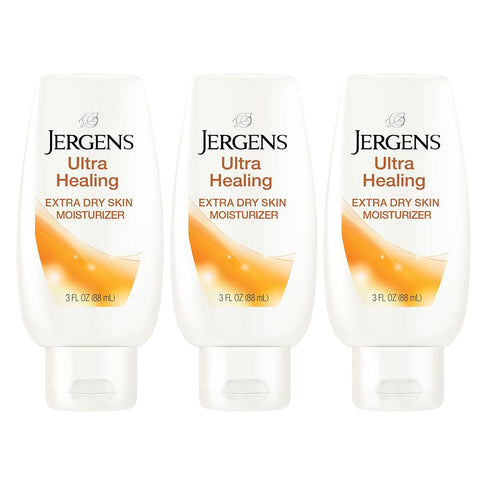 Jergens Ultra Healing Dry Skin Moisturizer, 3 Fl Oz - Body and Hand Lotion with HYDRALUCENCE Blend (Pack of 3)