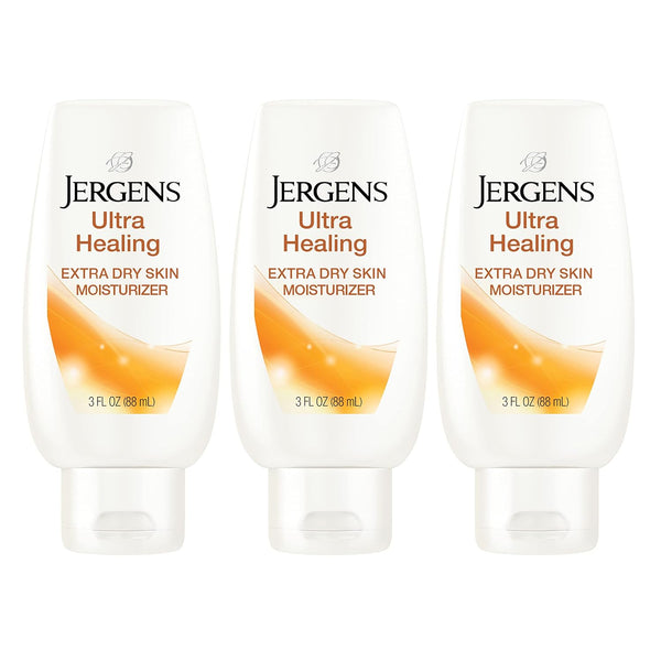 Jergens Ultra Healing Dry Skin Moisturizer, 3 Fl Oz - Body and Hand Lotion with HYDRALUCENCE Blend (Pack of 3)