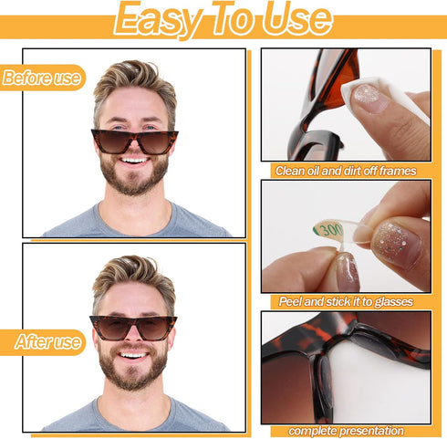 TOODOO 18 Pairs Eyeglasses Nose Pads - Adhesive Silicone Glasses Replacement Anti Slip Nosepads for Eyeglasses