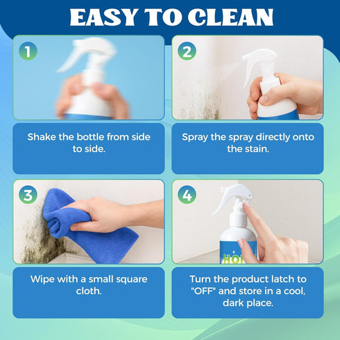 Multipurpose Wall Cleaner Spray Mold Stain Cleaner for Home Surfaces Bathrooms, Kitchens, Showers, Basements & Outdoor