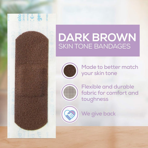 Skin Tone Dark Brown-Black, Single Pack (30-Count, Purple Bag)