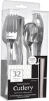 Set (Pack 32), Premium Stainless Silver Cutlery - Durable, Elegant & Timeless Cutlery Of Perfect For Everyday Use