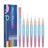 Shince Chance 6Pcs Nail Art Liner Brushes Set, Blue Fine Drawing Brush Pens for Gel Polish and Acrylic Nail Art