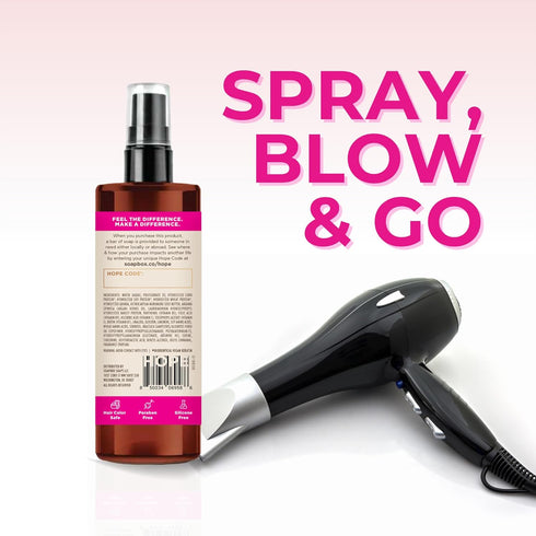 Soapbox Shield and Shine Heat Protectant Spray 8oz - 3-in-1 Blowout Spray | Shine Boosting & Anti Frizz