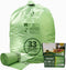 Lokingrise 30-33 Gallon Compostable Trash Bags with Flat-Top, Heavy Duty Extra Thick 1.57