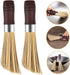 Ipetboom 2pcs Wok Brush with Handle Multi-Function Kitchen Scrub Brush for Cookware Cleaning Sturdy for Pots Pans