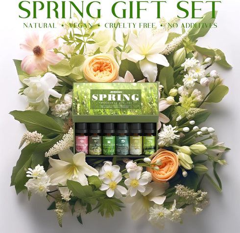 Spring Essential Oils Set, ARVIDSSON Natural Fragrance Oil for Diffuser, Candle Making - After Rain, Ocean Breeze,