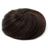 SARLA Dark Brown Hair Buns Extension, Drawstring Updo Donut Chignon, Straight Synthetic Fake Bun for Women