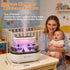 Pmxoaink 250ml 7 Essential Oil Flame Diffuser - Aromatherapy Humidifier with Colour Mood Light, Water Drip Feature