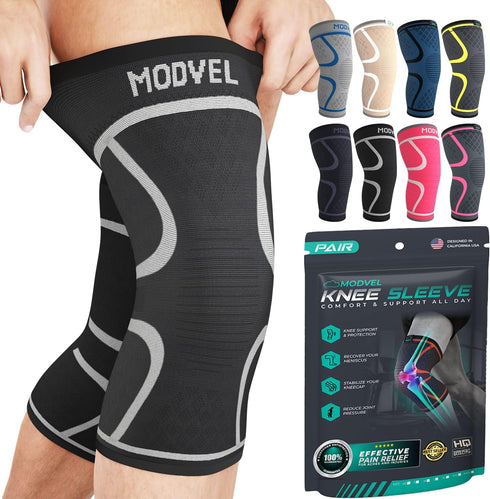 Modvel Compression Knee Brace for Women & Men - Knee Support for Pain Relief and Protection