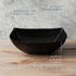 PLASTICPRO Disposable Square Serving Bowls, Black Plastic Snack or Salad Bowl Pack of 4, 64 OUNCE