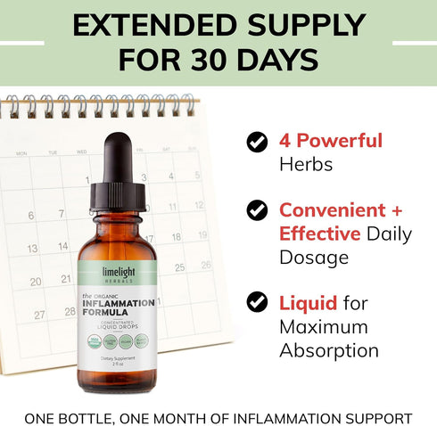 USDA Organic Liquid Turmeric, Boswellia & Ginger with Black Pepper - 60 Servings for Joint, Muscle, Heart Support