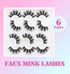Losha Lashes 6 Pairs Fluffy False Eyelashes – 20mm Long Dramatic Faux Mink Strip 5D Lashes Pack for Makeup
