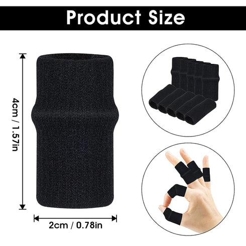 Yolev 10 Finger Splint Trigger Finger Splint Protectors Thumb Braces Support Elastic Finger Splint Compression