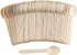Mart Wooden Disposable Spoons, 100pcs, 6in Biodegradable Compostable Dessert Spoons for Parties
