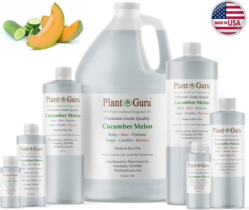 Cucumber Melon Fragrance Oil 8 fl. oz. Scented Oil for DIY Soap Making, Candles, Bath Bombs, Body Butters. Used in Aromatherapy Diffusers, Burners and Warmers. Great Addition to Lotions and Creams.