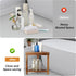 Dozesheep Acacia Wood Shower Stool for Shaving Legs, Shower Foot Rest with Storage Shelf for Inside Small Shower