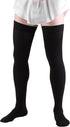Truform Compression Socks, Men's Dress Socks, Thigh High Over Knee Length, 20-30 mmHg, Black, Small