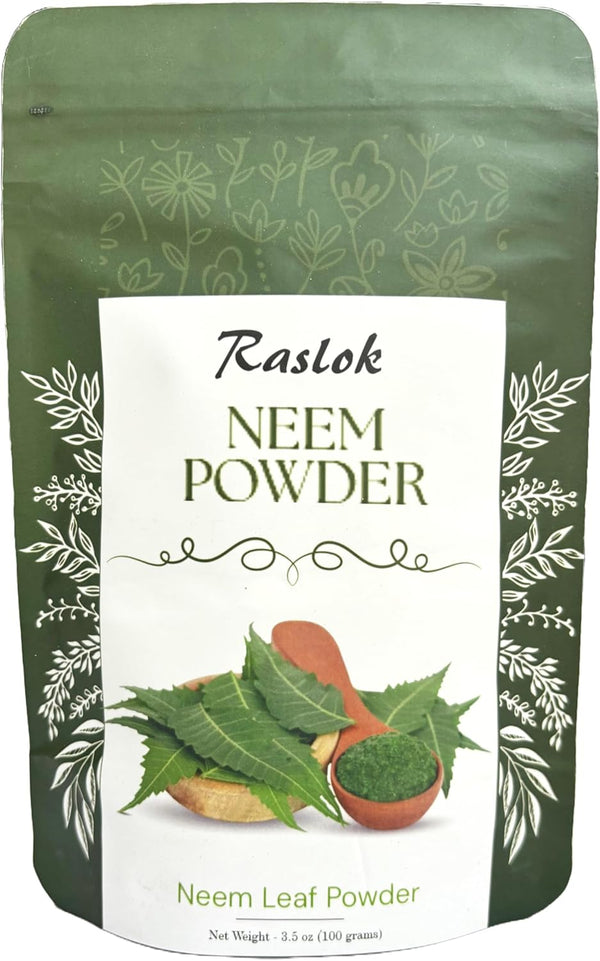 Neem Powder - 100% Pure and Natural Supplement for Skin, Hair and Detox (3.52 oz)