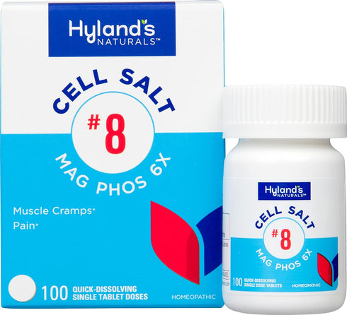 Hyland's Naturals No. 8 Cell Salt Mag Phos 6X, Natural Homeopathic Relief of PMS, Menstrual Pain, Muscle Cramp