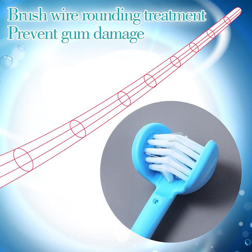 Wanmu 2Pcs 3 360 Sided Autism Toothbrush, U-Shaped Oral Teeth Cleaning Design Kids Toothbrush for Adult, Toddler, Soft