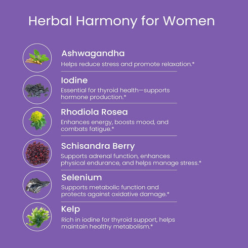 WellPath Soothe Hormone Balance for Women + Cortisol Supplements | Thyroid, Mood & Metabolism Support | 60 ct