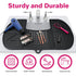 Sink Topper Foldable Sink Cover - Silicone Makeup Brush Cleaning Mat & Hot Tools Organizer - Large, Black