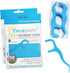 Dental Flossers Brush Picks, 2 Pack with Travel Case (100 Total Count), Mint Flavored for Easy Grip and Use
