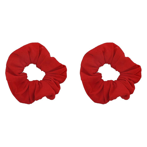 Set of 2 Solid Scrunchies, Red