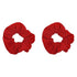 Set of 2 Solid Scrunchies, Red