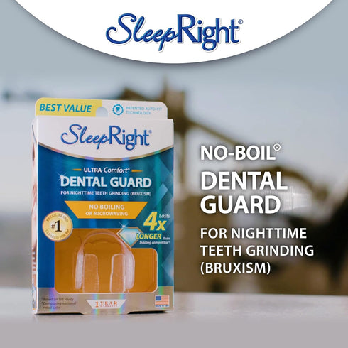 SleepRight Ultra-Comfort Dental Guard Mouth Guard, No Boil, Extra Strong for Teeth Grinding