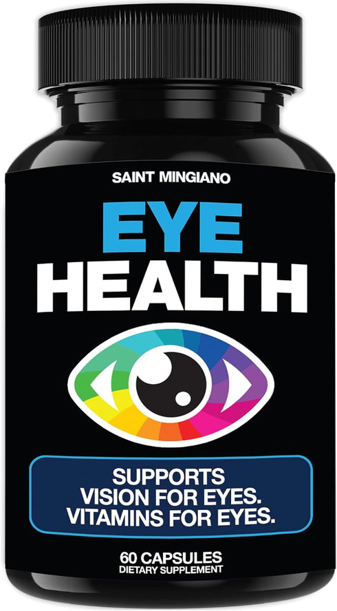 Eye Health & Vision Vitamins Supplement, 60 Capsules for Eye Strain and Vision Health, Supports Ocular and Macular