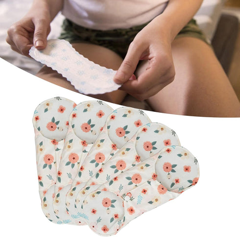 Zetiling 5pcs Reusable Menstrual Pads, Reusable Pads for Women, Cloth Pads for Women, Washable Sanitary Napkins