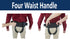 MB-2910 55 inch Patient Lift Transfer Gait Belt with Leg Straps & Quick Release Metal Buckle, Medical Nursing Safety