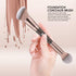 KINGMAS Foundation Makeup Brush, Double-ended Angled/Round Top Contour Brush for Liquid Powder, Concealer Cream Blush