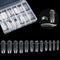 KADS 120PCS Clear Full Cover Dual Nail System Form for UV Gel Acrylic Nail Art Mold (MODEL 2)