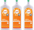 Liquid Dish Soap, EcoGarantie Certified 100% Organic, 24.6 fl oz Pack of Three, Organic Orange Essential Oil