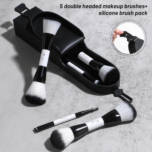Oneleaf Dual-ended Makeup Brushes Set for Professional Makeup Artists
