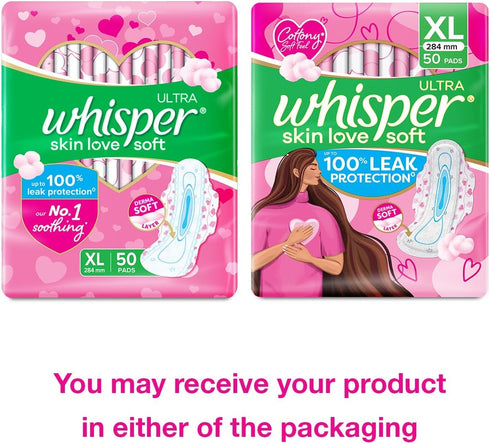WHISPER 50 Ultra Soft Sanitary Pads - Pieces (XL)