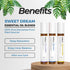 Benatu Essential Oil Roll On Set (Dream, Lavender, Chamomile), Aromatherapy Roller for Massage and Body Skin Care