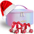 Gradient Makeup Bag Small Cosmetic Bags for Ladies Zipper Pouch Makeup Organizer Waterproof Cute Pink Purple Blue Green(Rainbow Pink)