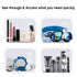 TSA Approved Clear Travel Toiletry Bag with Zippers, Quart Size Cosmetic Pouch for Men and Women (2pcs White)