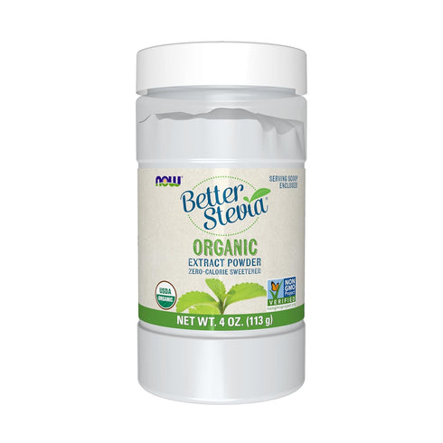 NOW Foods BetterStevia Organic Zero-Calorie Extract Powder, 4 oz, Keto Friendly