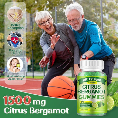 IIEltruiom 1500mg, Gummies 25:1 120 Count Citrus Bergamot Citrus Bergamot for Healthy Cholesterol, Bergamot Supplements