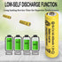 Zsolarigt 400mAh 1.2V Light,10 Packs AA NiCd Rechargeable Solar Batteries for Outdoor Flower Bed Solar Lights Rope,Led