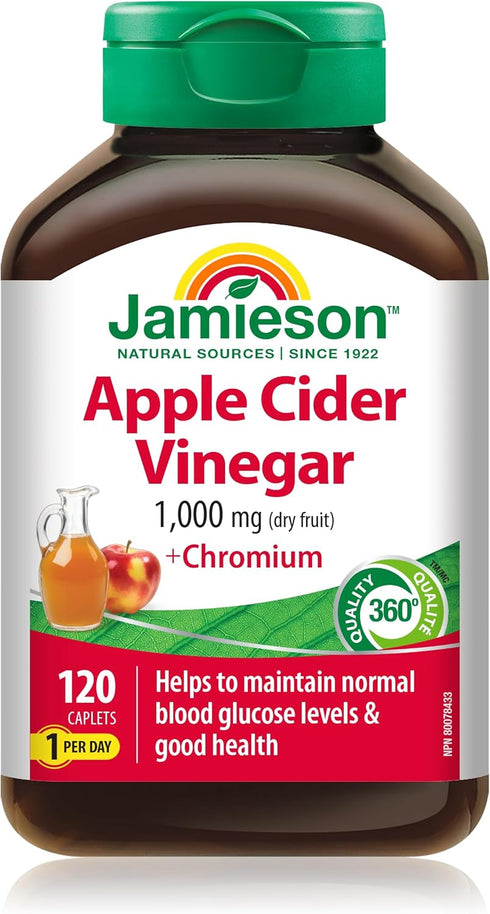 Jamieson Laboratories Jamieson Apple Cider Vinegar & Chromium, 120 caplets