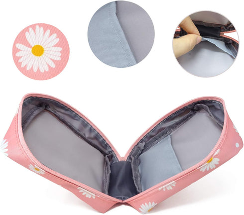Honbay Pink Large Sanitary Napkin Organizer - Versatile Pouch for Tampons and Makeup