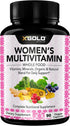 Vegan Women's Daily Multivitamin 50 Plus with Organic Ingredients, Energy Support, 90 Capsules